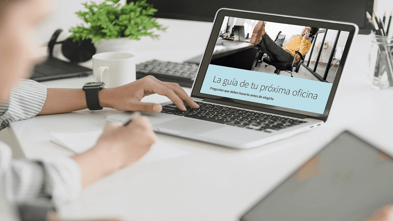 Your Next Office Guide from JLL on a laptop screen