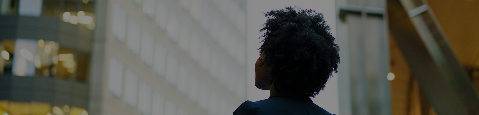 A girl looking into the building