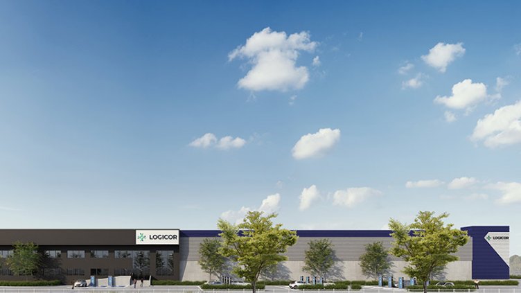 Conceptual illustration of a new building, highlighting its innovative structure and integration with the environment.