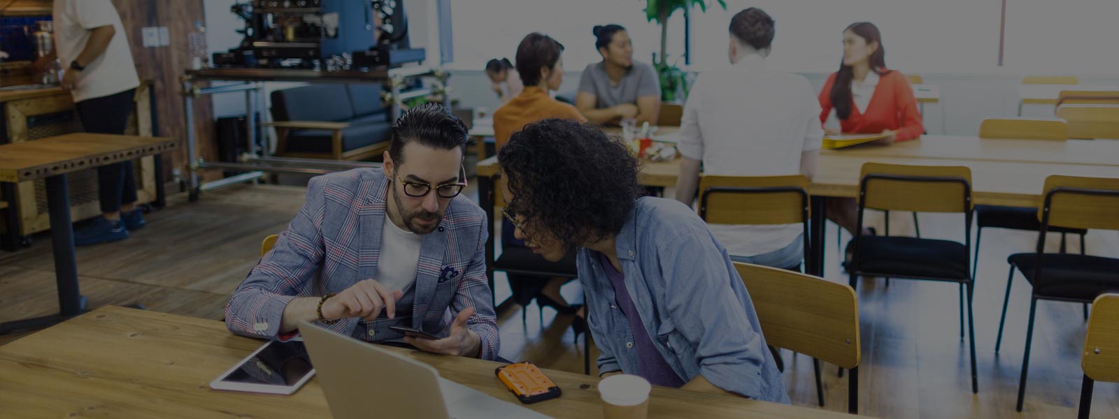 People collaborating in a modern office