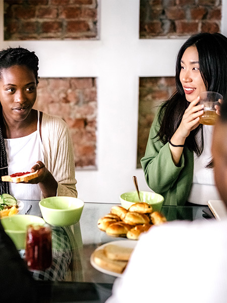 People having a food